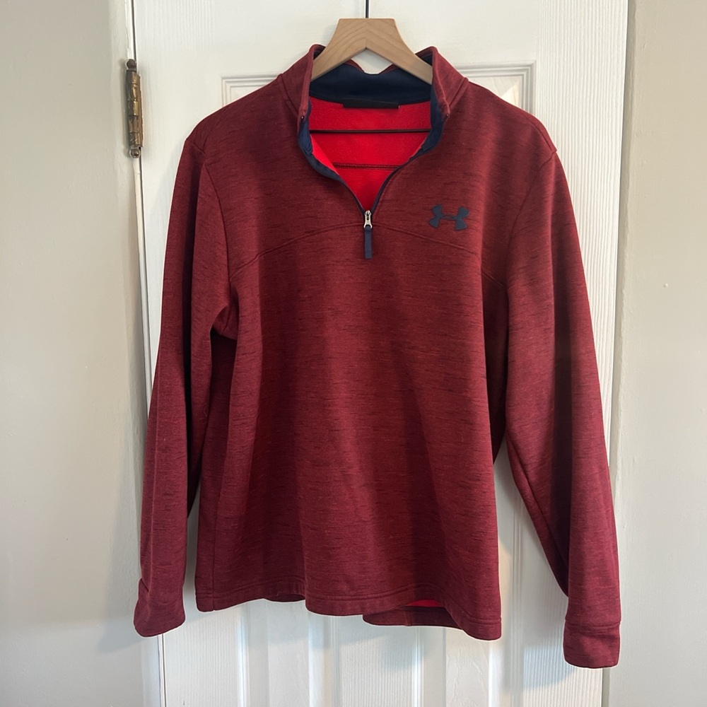 Under Armour Men's Burgundy Zip-Up Sweater